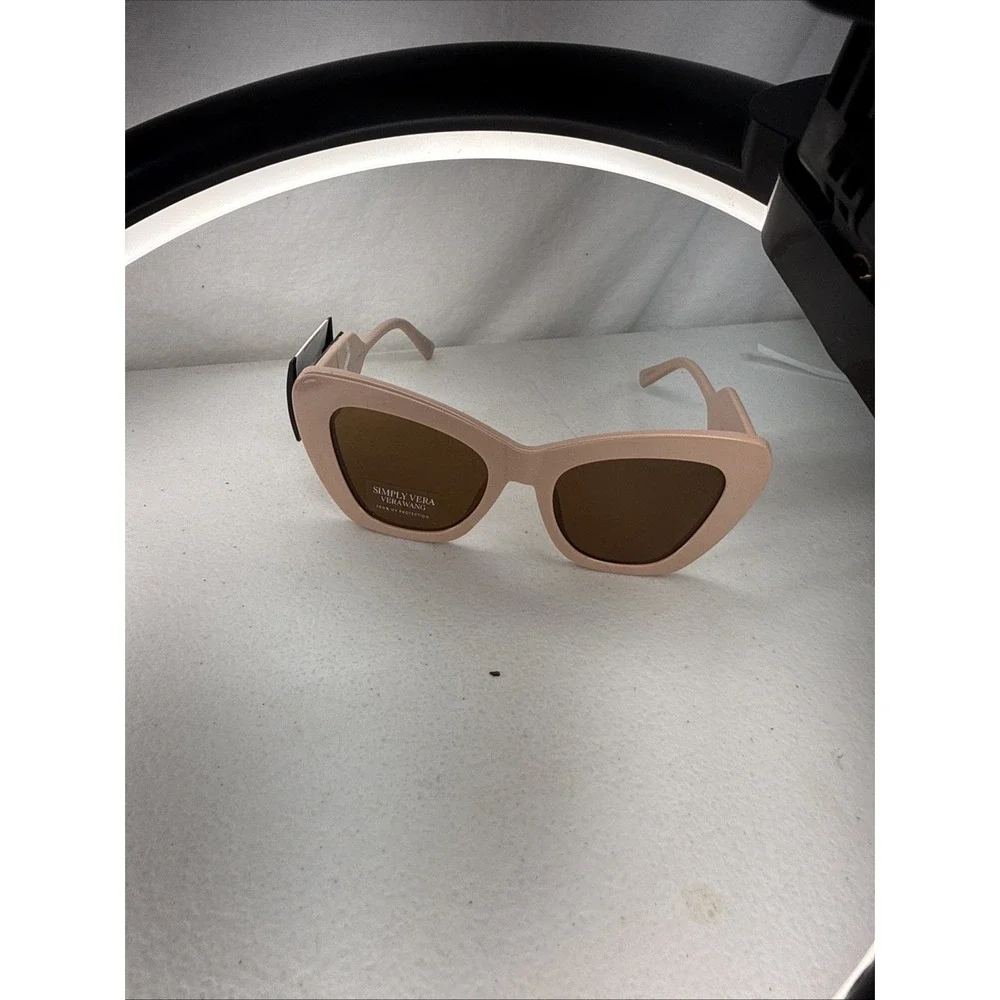 Stylish SimplyVera Vera Wang Pink Cat Eyes Chunky Frame Sunglasses